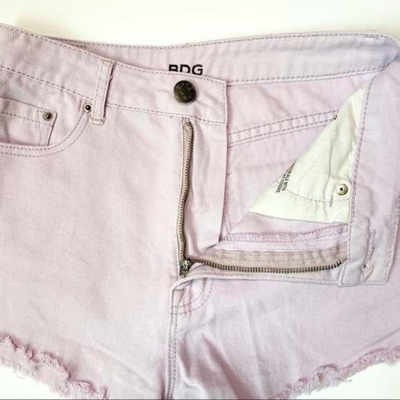 BDG Drew high rise cheeky jean shorts purple Size 27 - Picture 3 of 8
